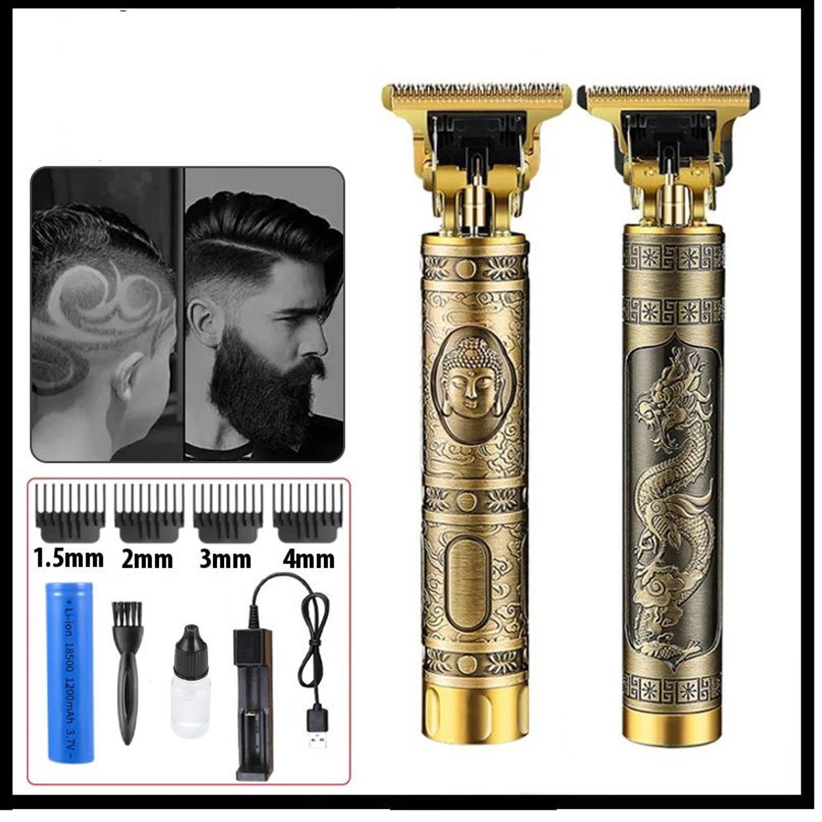 OEM - Cortadora de cabello patillera trimmer inalámbrica dragon