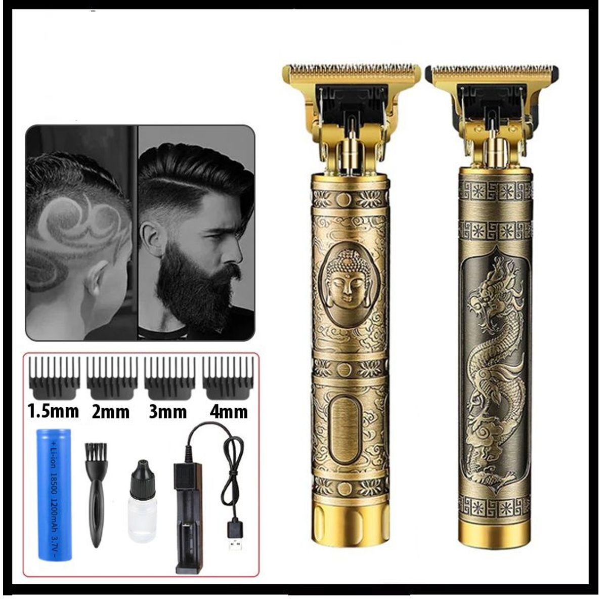 OEM - Cortadora de cabello patillera trimmer inalámbrica dragon