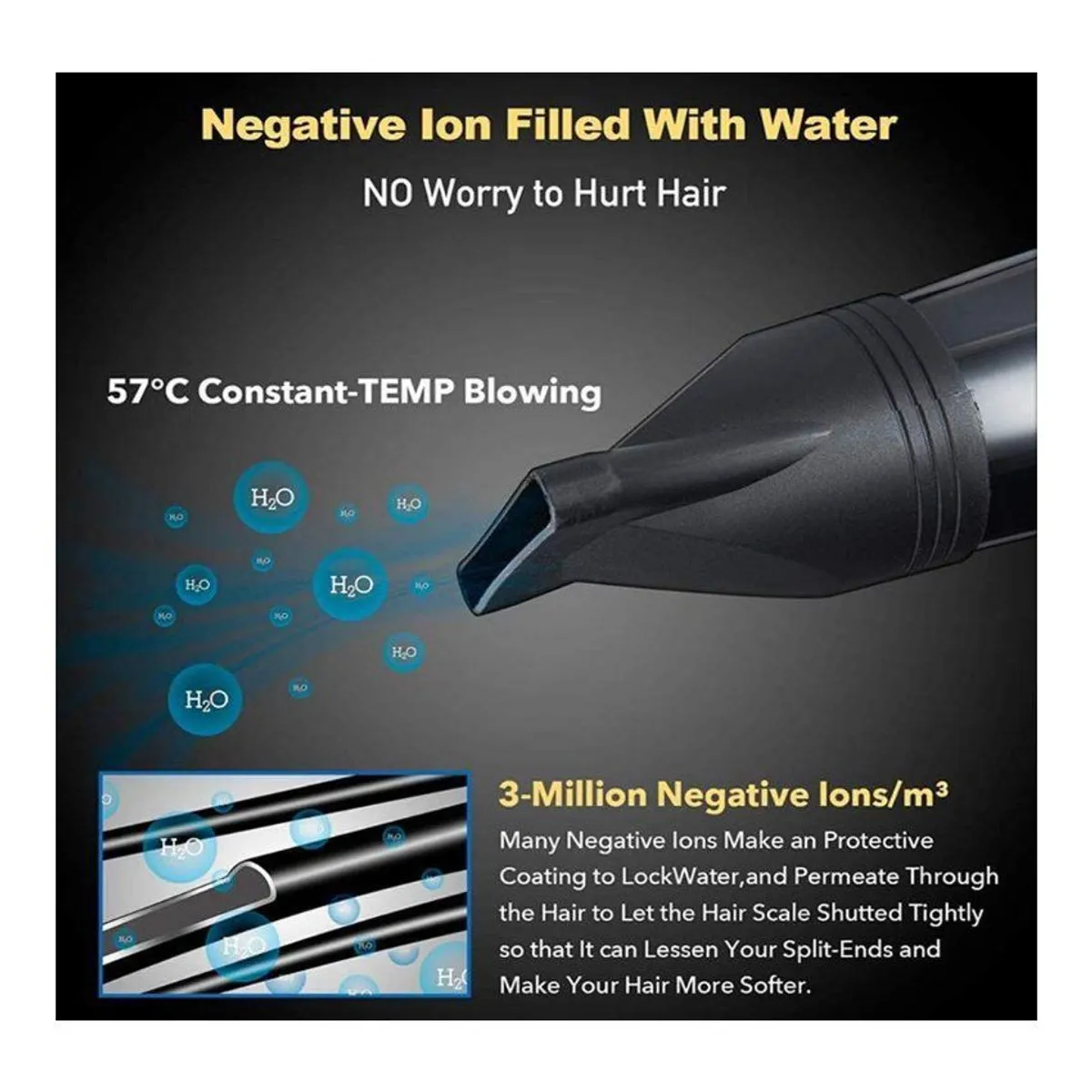 GENERICO - Secador para cabello 5000 watts + Accesorios