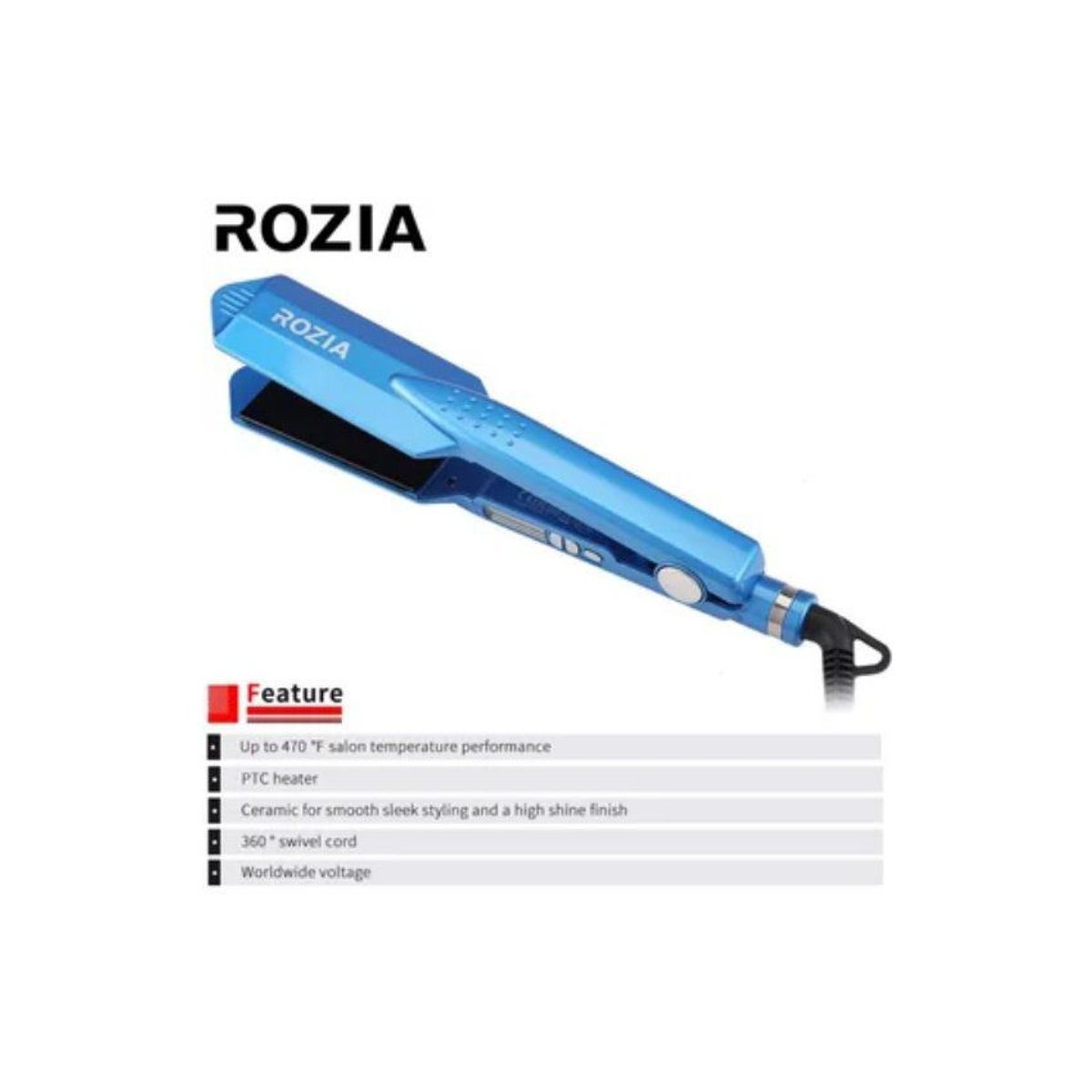 OEM - Plancha semi-profesional rozia de cerámica rápido calentamiento 470°