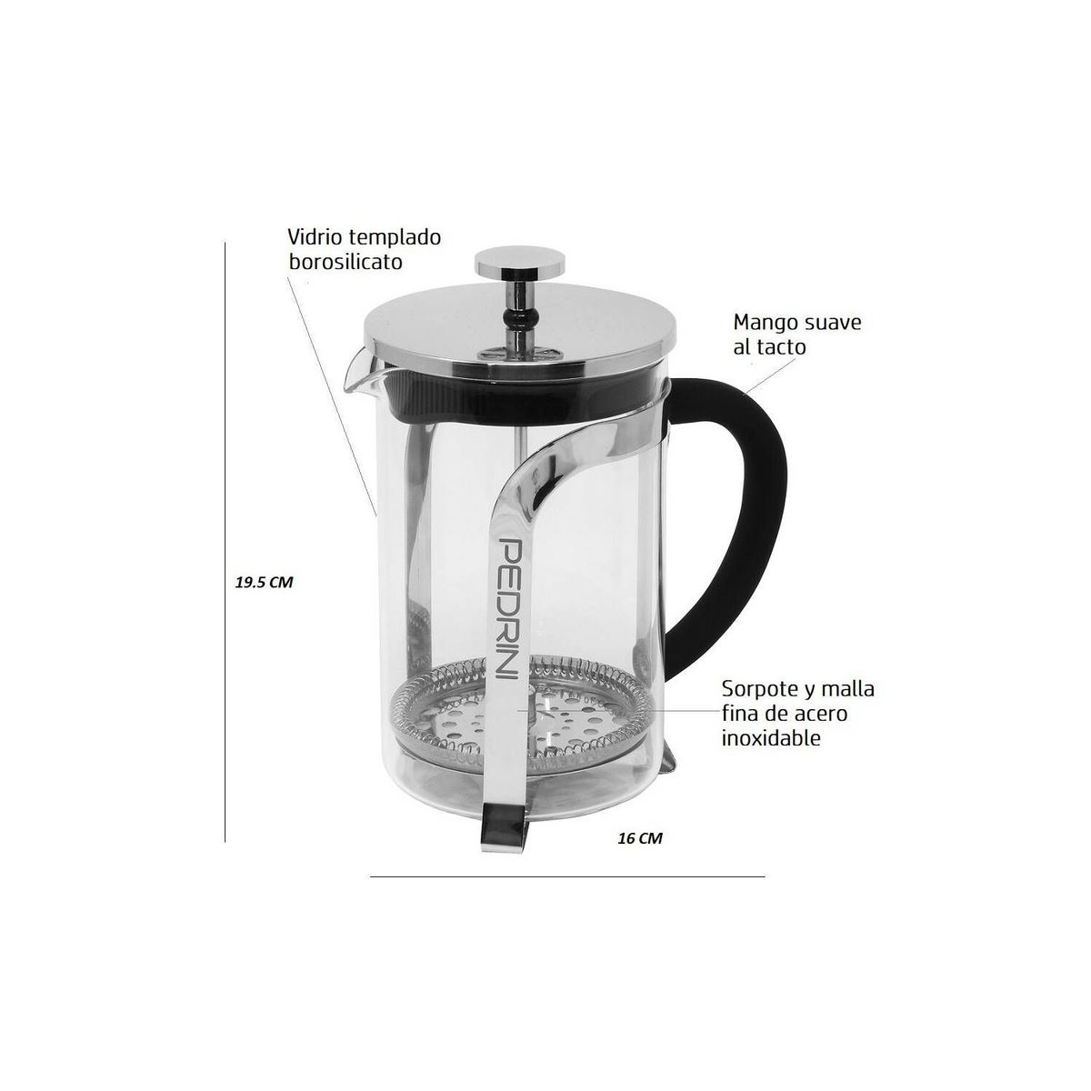 PEDRINI - Prensa francesa x 800ml PEDRNI