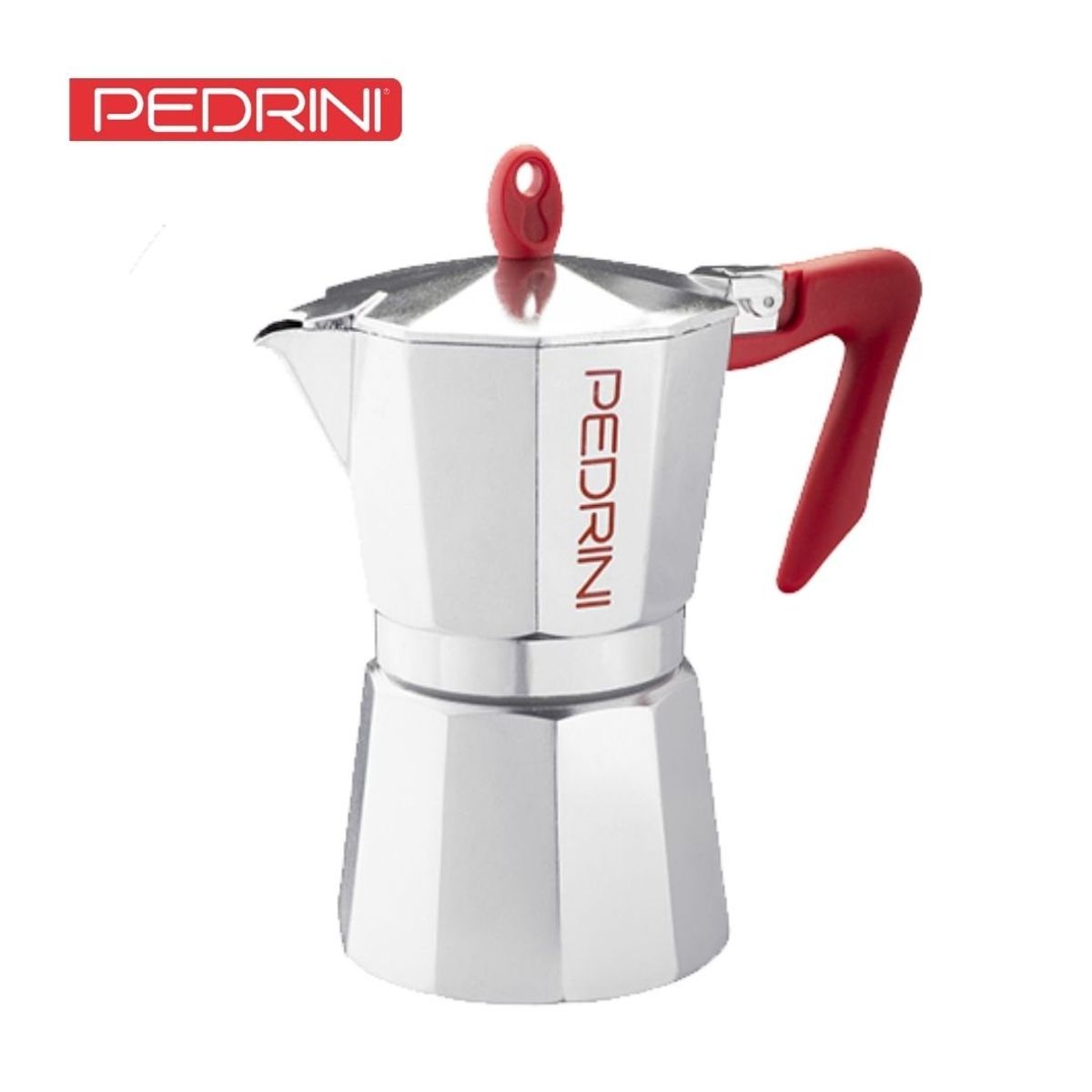 PEDRINI - Cafetera moka italiana asa roja x 6tz PEDRINI