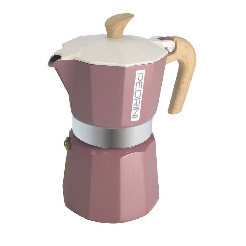 PEDRINI - Cafetera moka italiana rosa 6 tz