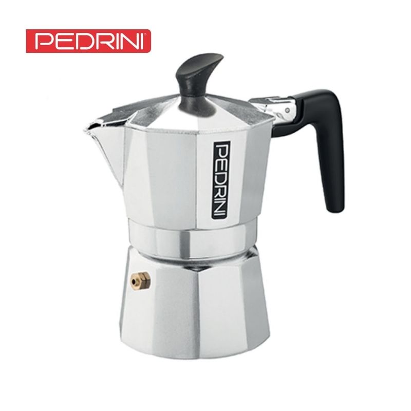 PEDRINI - Cafetera moka italiana asa negra x 3tz PEDRINI