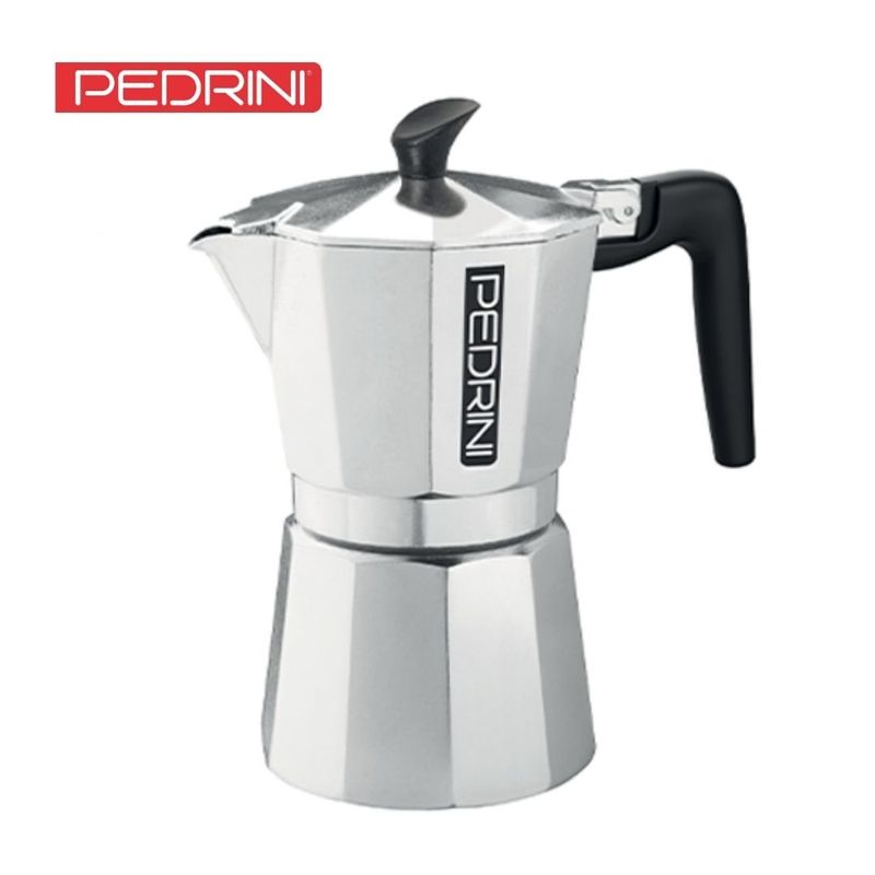 PEDRINI - Cafetera moka italiana asa negra x 6tz PEDRINI