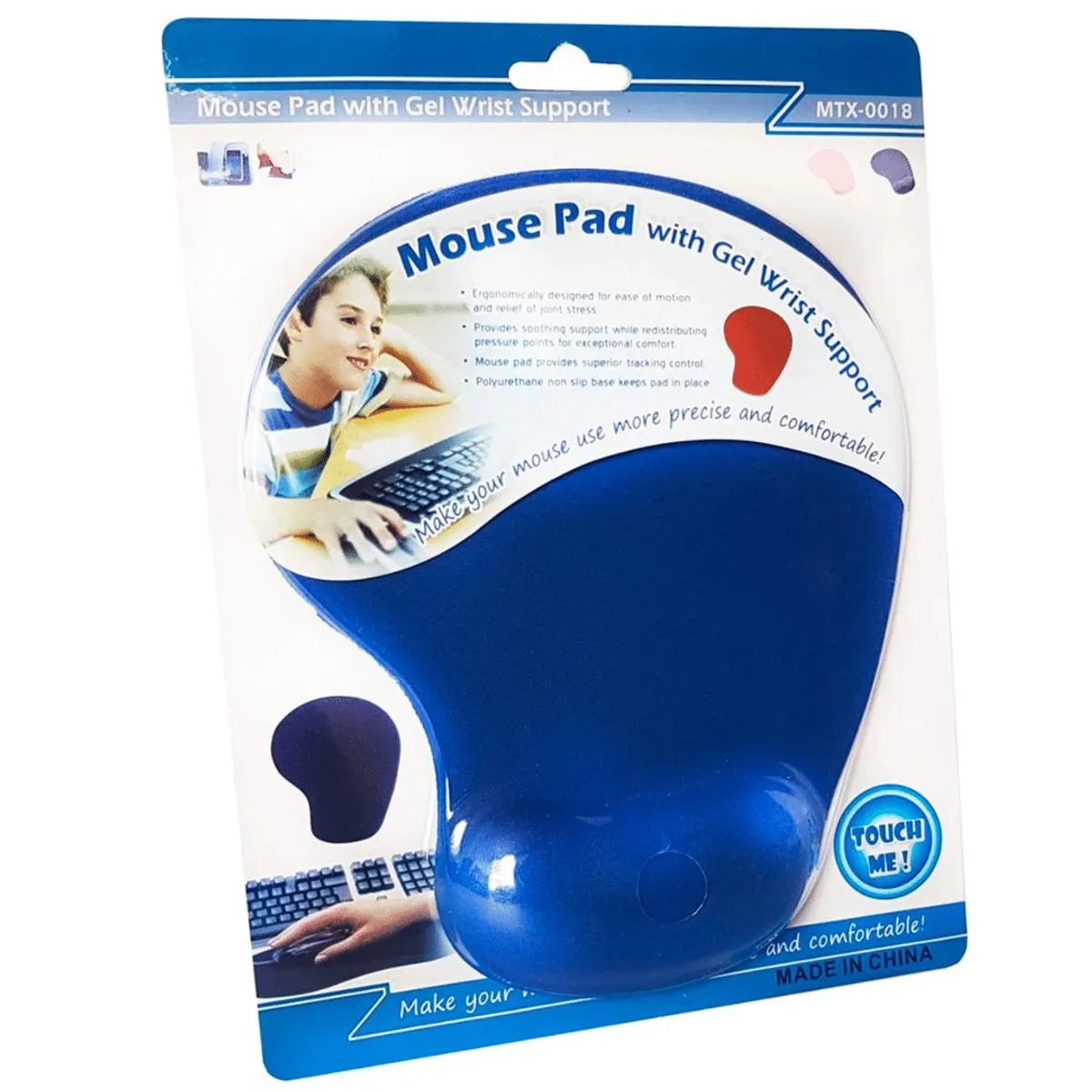 GENERICO - Pad Mouse Con Almohadilla Muñequera De Gel Azulino