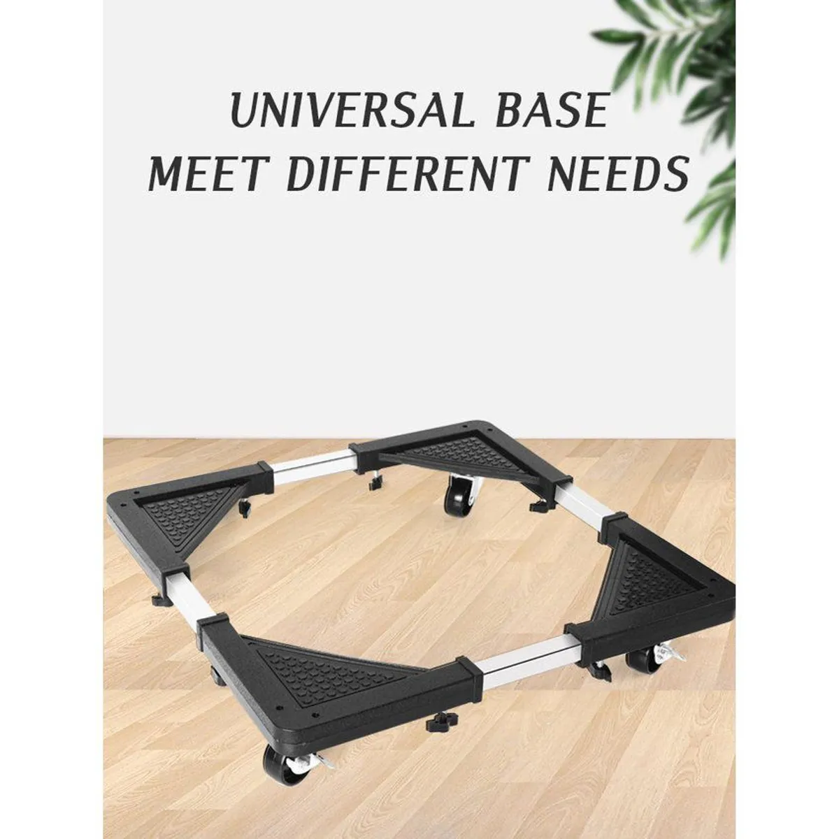 GENERICO - Base ajustable multifuncional acero con ruedas para electrodomésticos