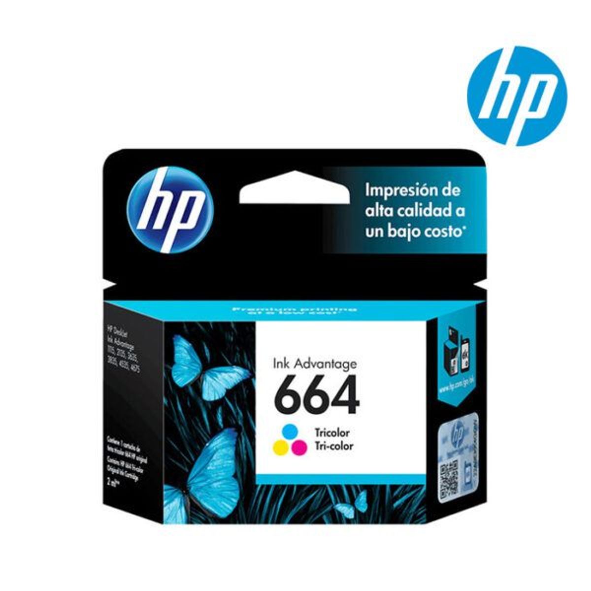 HP - Cartucho HP 664 Tricolor Original