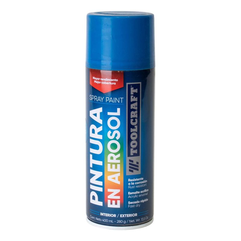 TOOLCRAFT - Pintura en Spray Colores Básicos Azul Real 400 ml Toolcraft TC1647
