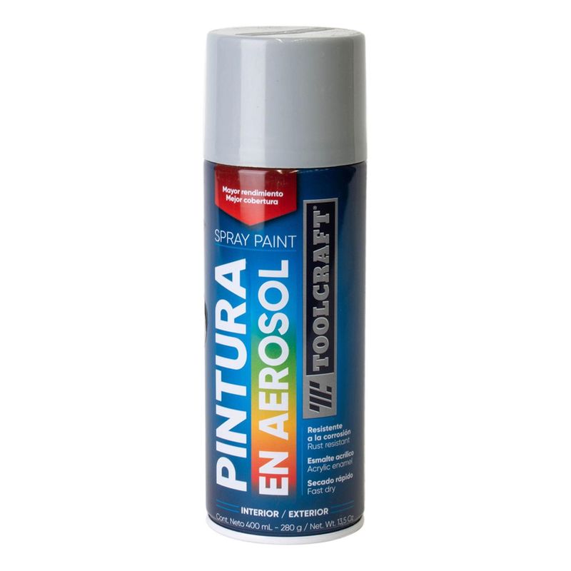 TOOLCRAFT - Pintura En Spray Colores Metálicos Gris Plata Toolcraft