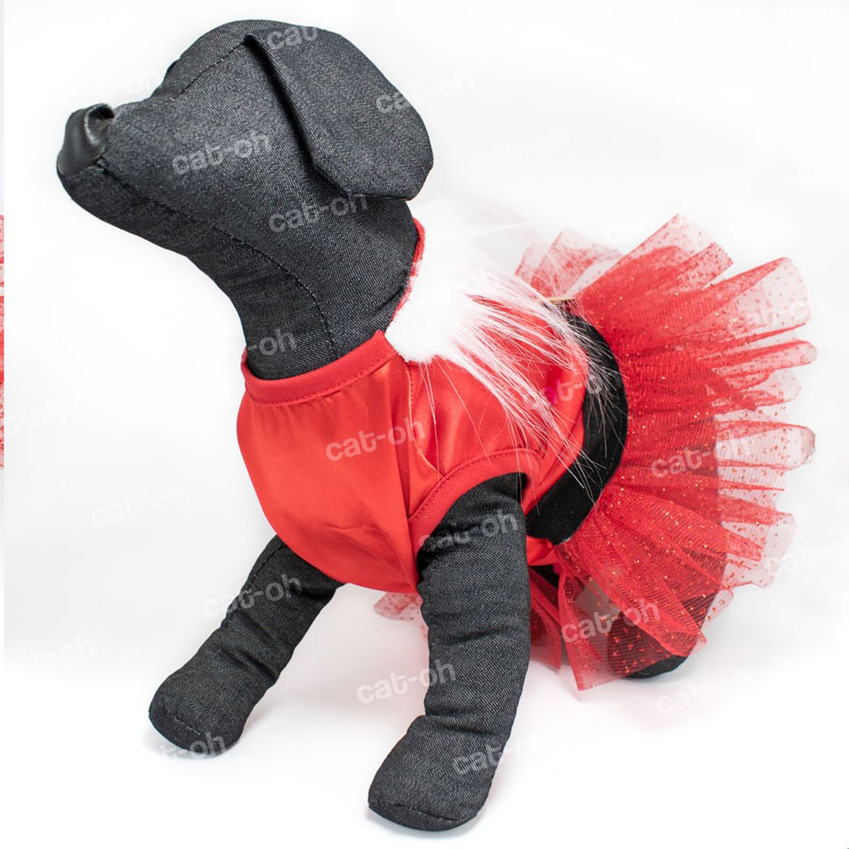 GENERICO - Ropa de Navidad para mascotas - Mamanoela Tutú rojo Talla 1