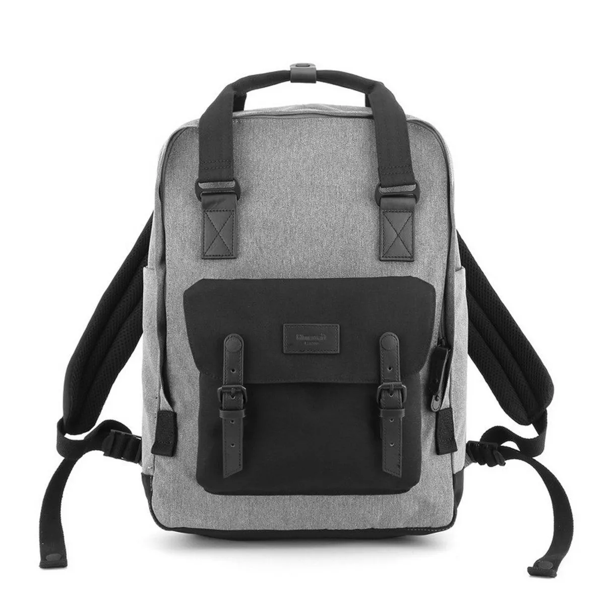 HIMAWARI - Himawari - Mochila escolar o de viaje porta Laptop H1010-6 Gris y Negro