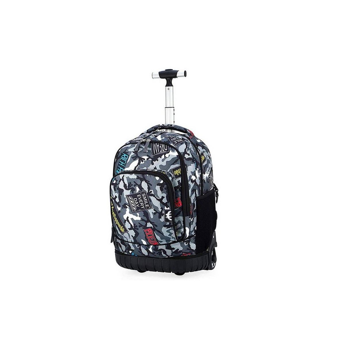 GENERICO - Mochila escolar con ruedas para niños Negro