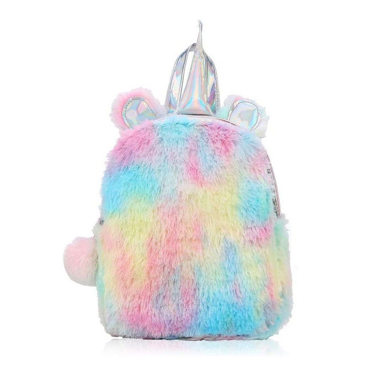 GENERICO - Mochila Peluche Unicorn para niña Celeste