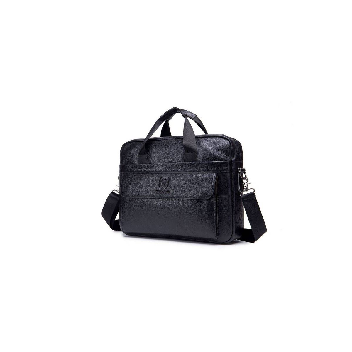 BULLCAPTAIN - BullCaptain - Maletín de Cuero Mate GWB-046-BK Negro