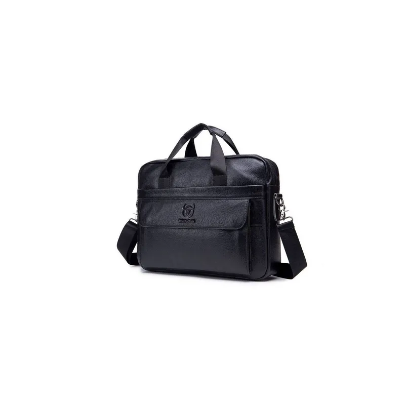 BULLCAPTAIN - BullCaptain - Maletín de Cuero Mate GWB-046-BK Negro