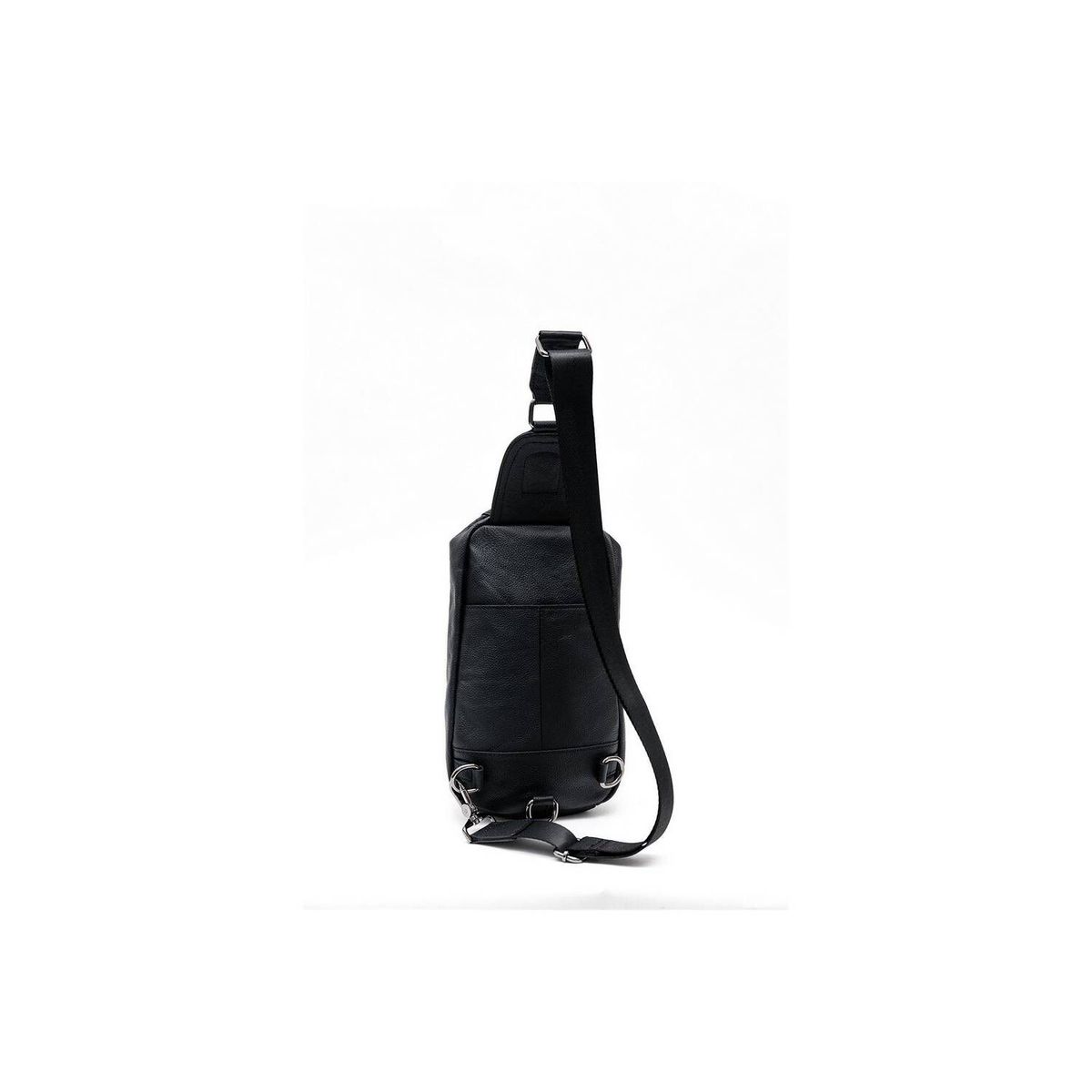 BULLCAPTAIN - BullCaptain - Mochila cruzada de Cuero Mate XB-014-BK Negro