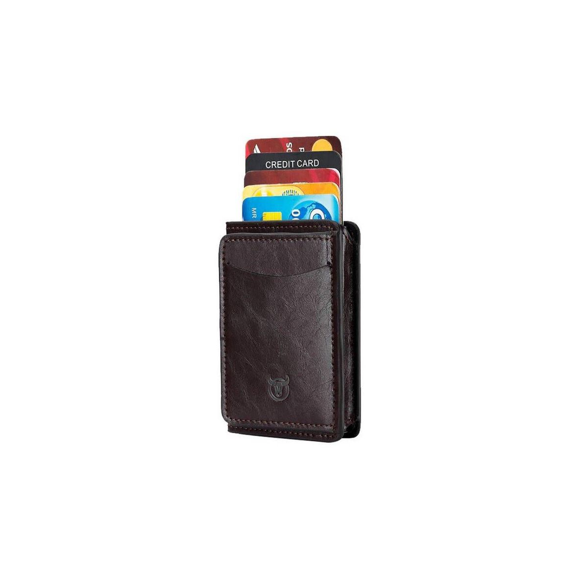 BULLCAPTAIN - BullCaptain - Tarjetero de Cuero Mate KB-464-CF Café