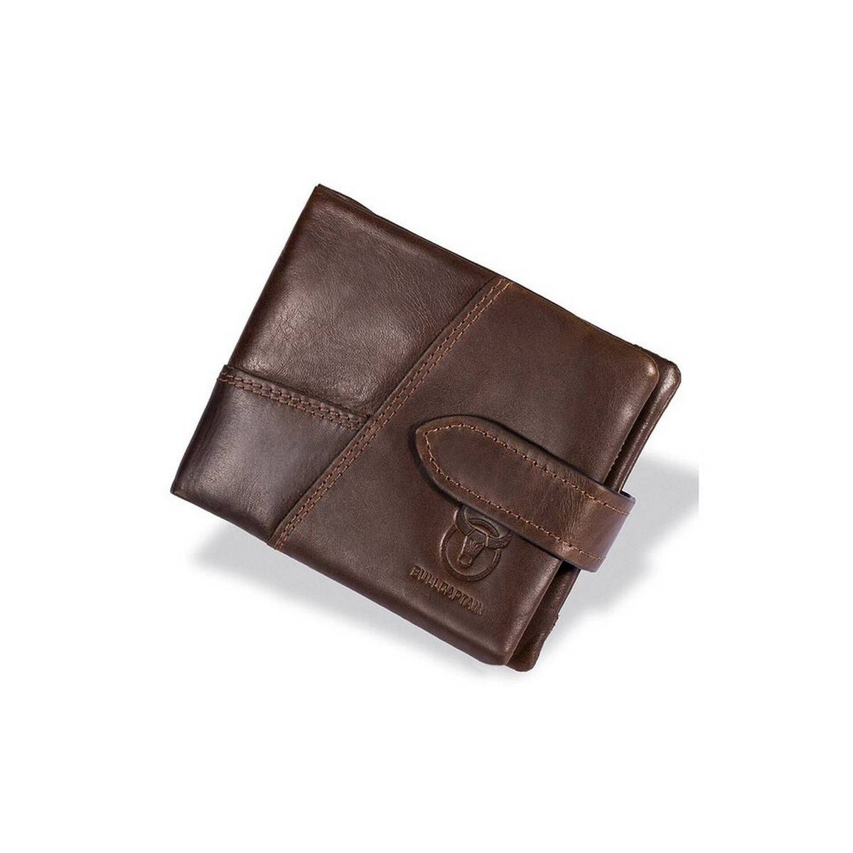 BULLCAPTAIN - BullCaptain - Billetera de Cuero Mate QB-01-CF Café