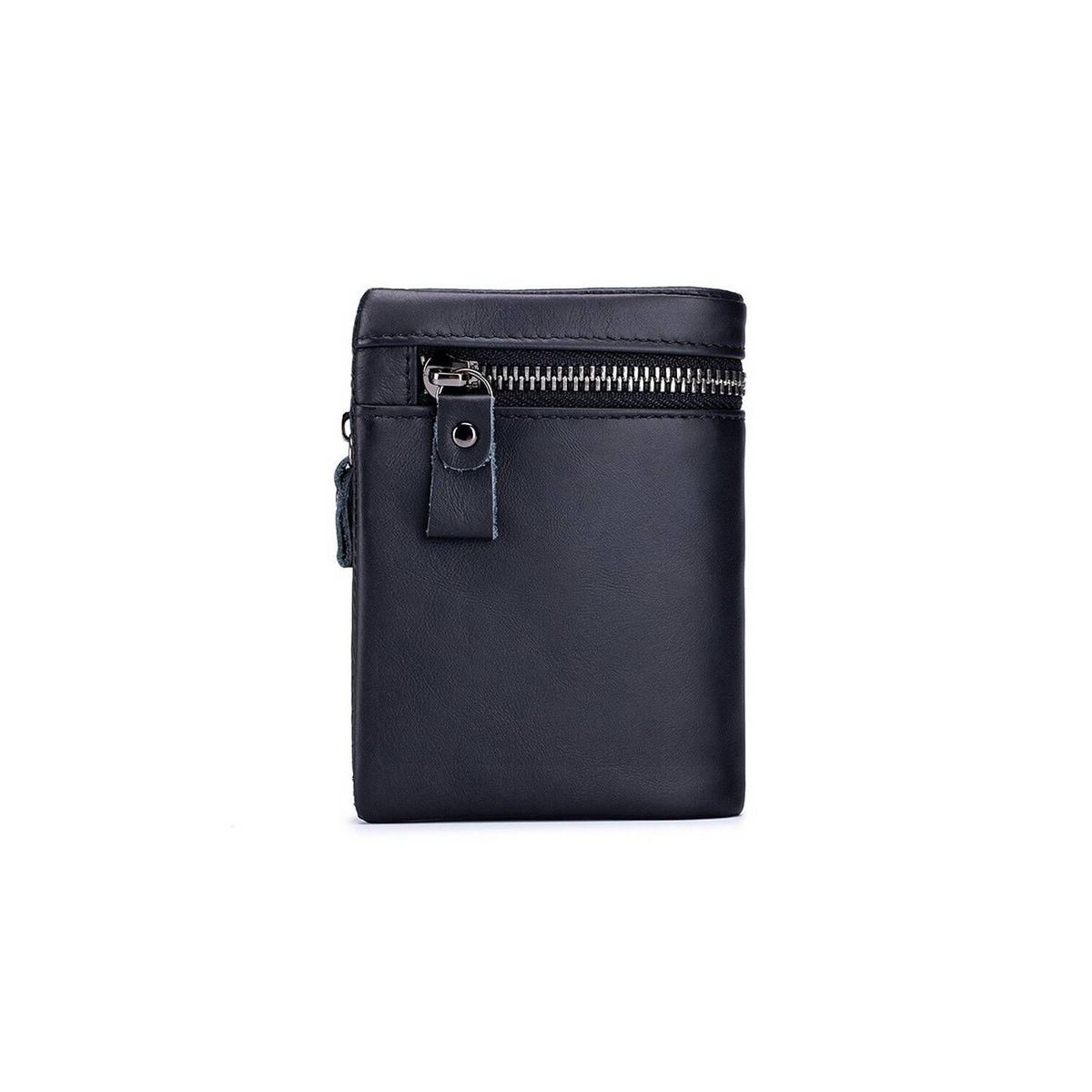 BULLCAPTAIN - BullCaptain - Billetera de Cuero Mate QB-03-BK Negro