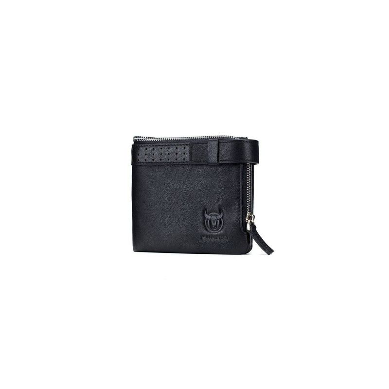BULLCAPTAIN - BullCaptain - Monedero de Cuero Mate QB-059-BK Negro