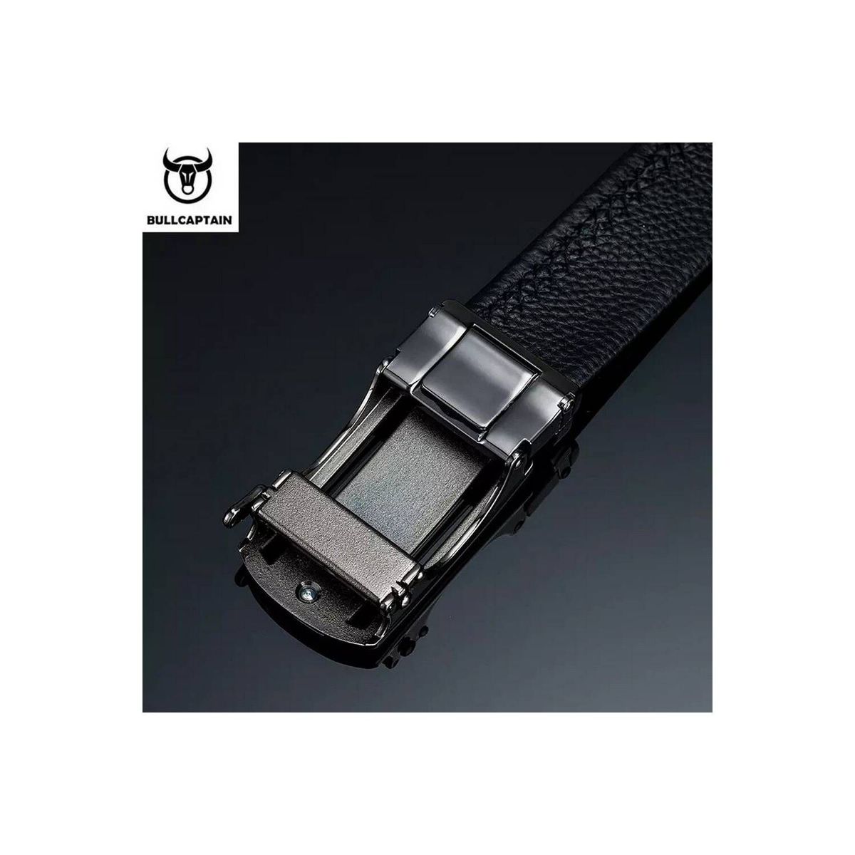 BULLCAPTAIN - BullCaptain - Correa de Cuero Mate PD002-BK Negro