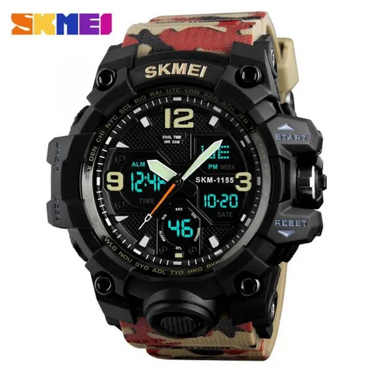 SKMEI - Skmei - Reloj 1155BCMRD Analógico y Digital para Hombre