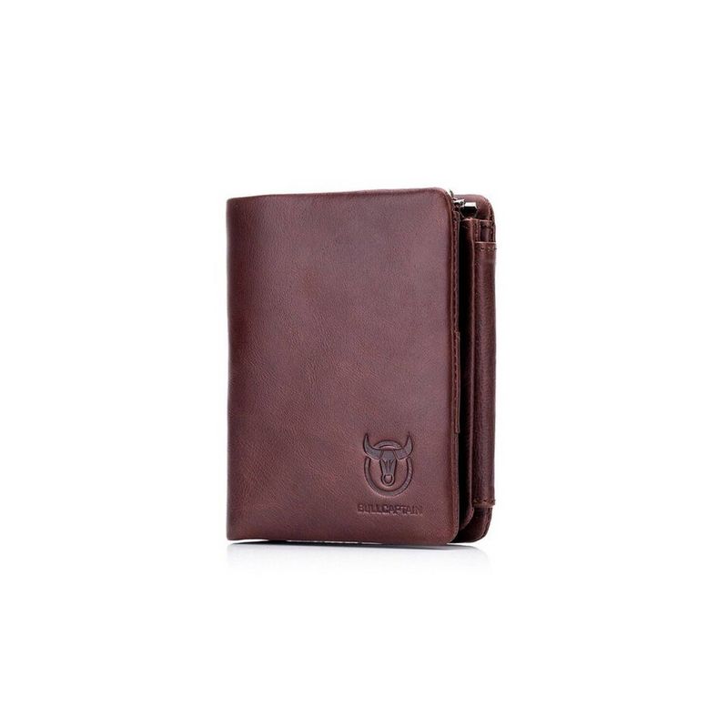 BULLCAPTAIN - BullCaptain - Billetera de Cuero Mate QB-02-CF Café