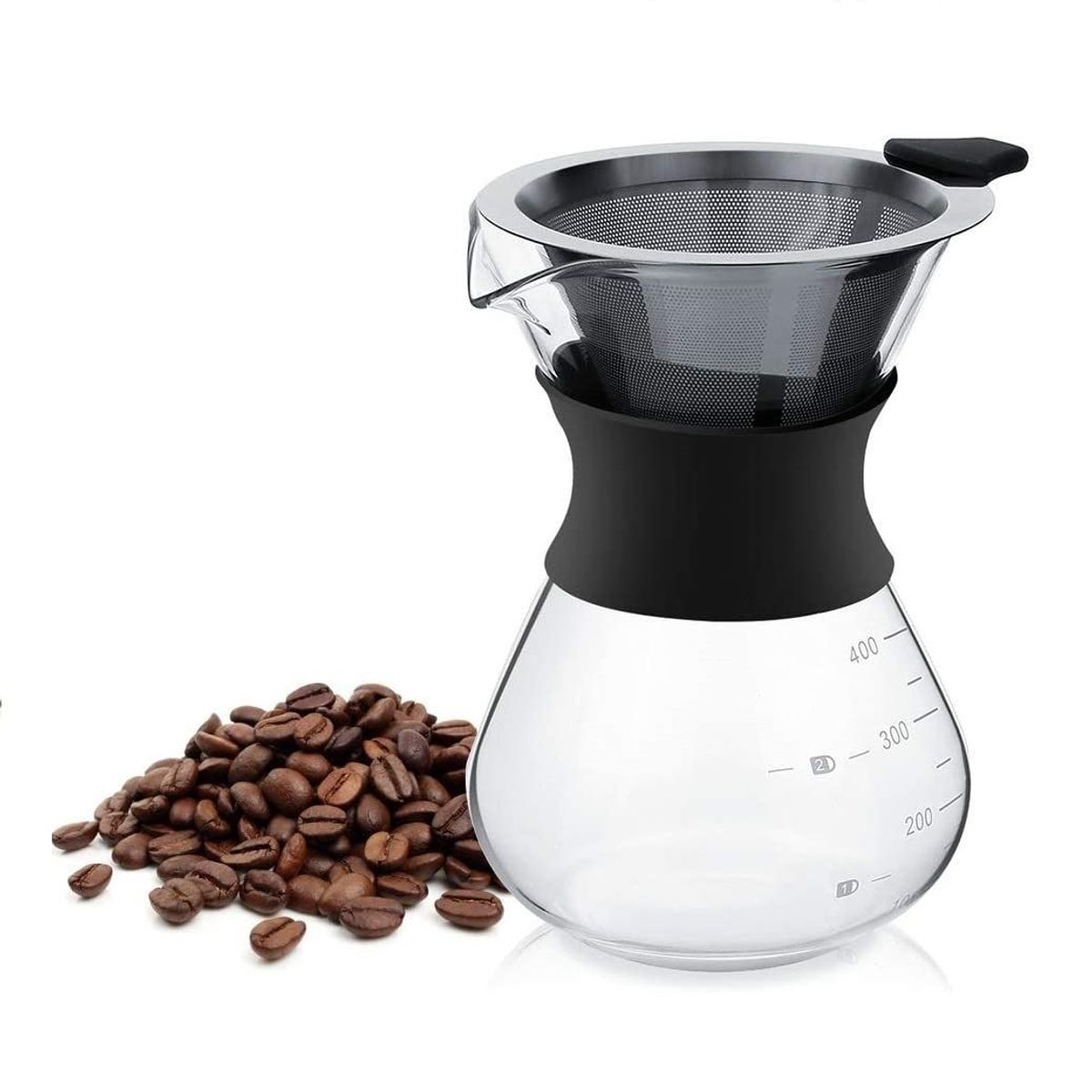 GENERICO - Cafetera goteo manual filtro de acero inox400ml