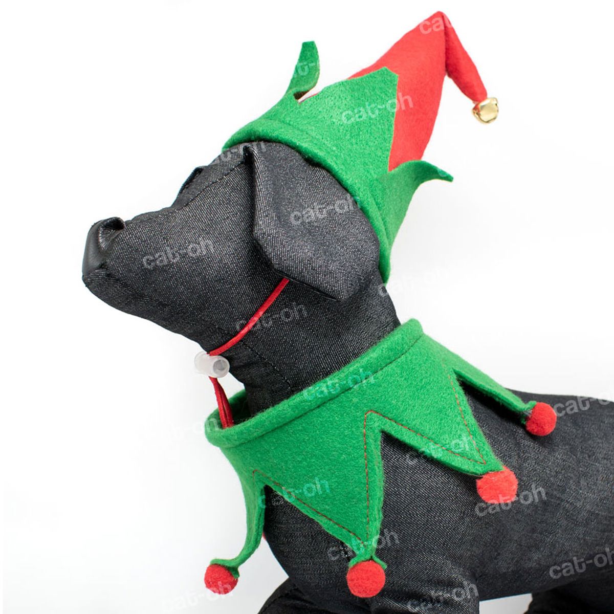 GENERICO - Ropa de Navidad para mascotas - Pack lindo Elfo -Talla L