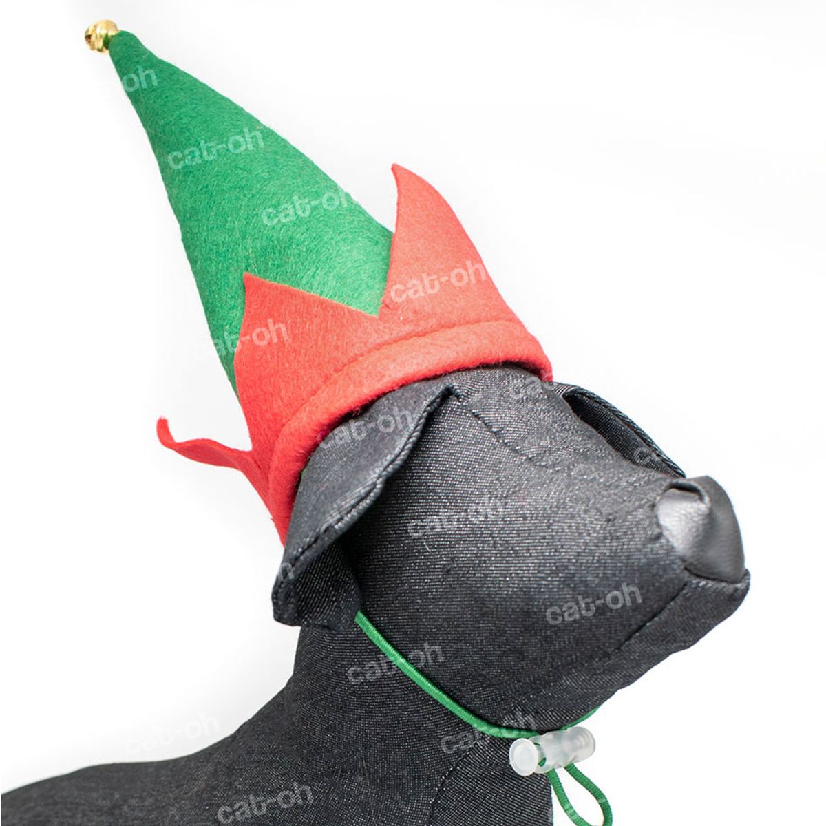 GENERICO - Ropa de Navidad para mascotas - Gorrita Arlequín verde L