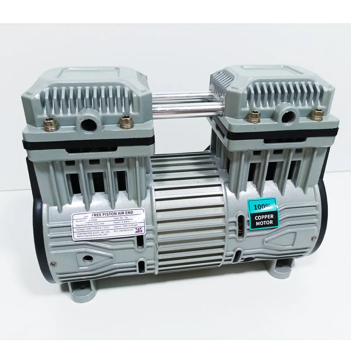 JUSTO - MOTOR PARA COMPRENSORA DENTAL  LIBRE DE ACEITE 1HP