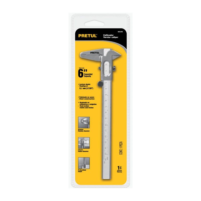 PRETUL - Calibrador Vernier Caliper 6 Pulgadas Pretul Ver-6px