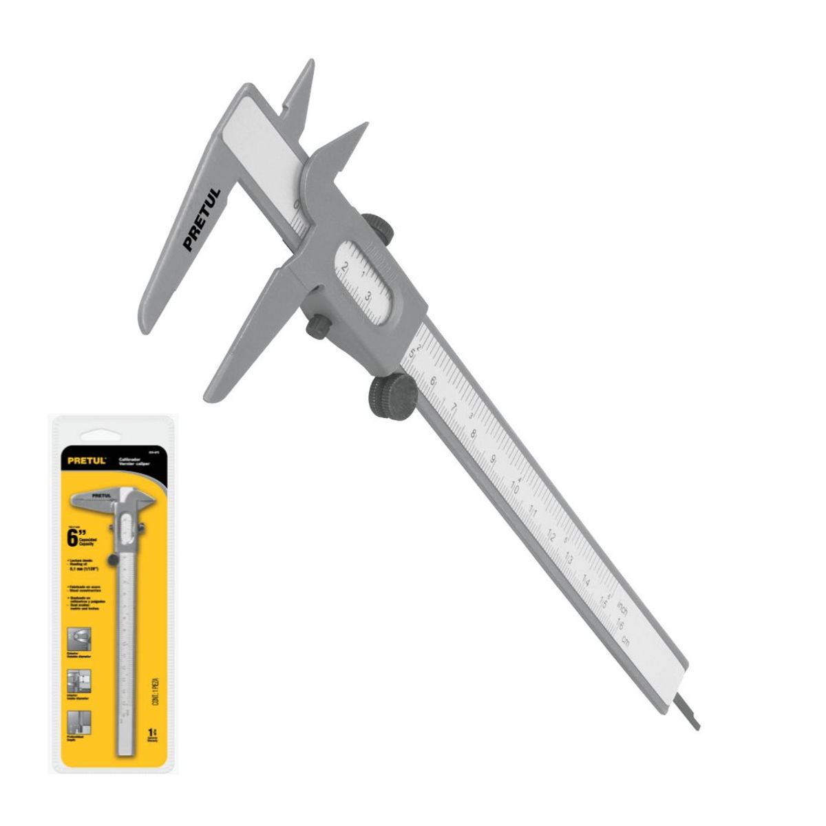 PRETUL - Calibrador Vernier Caliper 6 Pulgadas Pretul Ver-6px