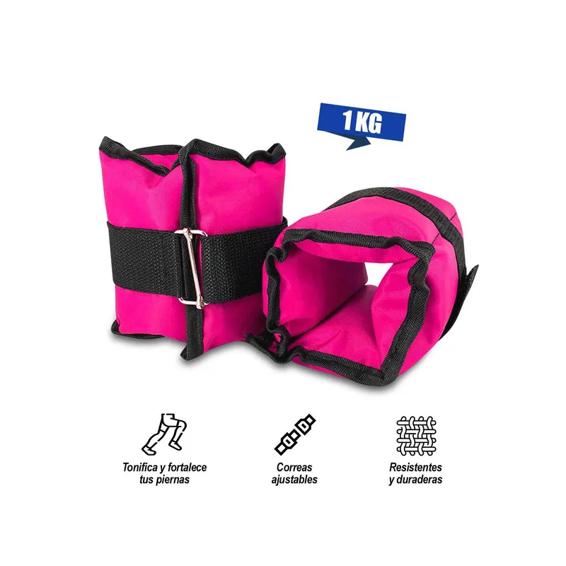 TEKHOME IMPORTACIONES - Pesas Tobilleras para Entrenamiento Rosadas 1kg