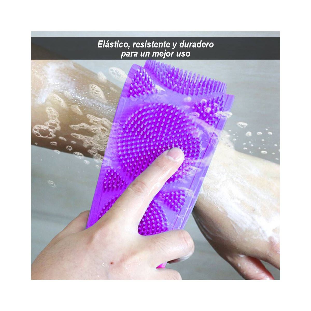 GENERICO - Cepillo de Silicona Morado Multiusos para Ducha