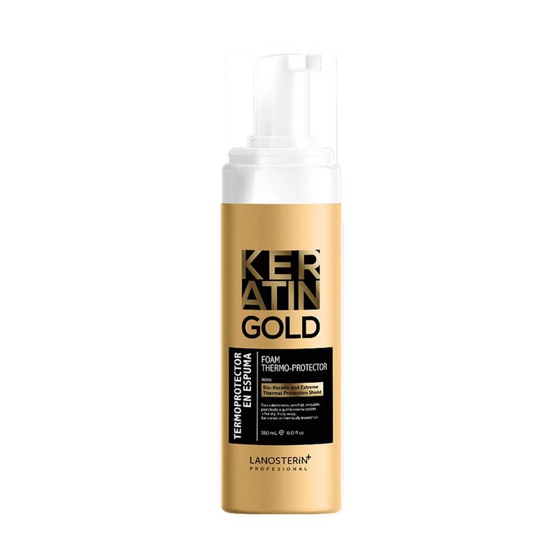KERATIN GOLD - Termoprotector En Espuma Keratin Gold 180 Ml