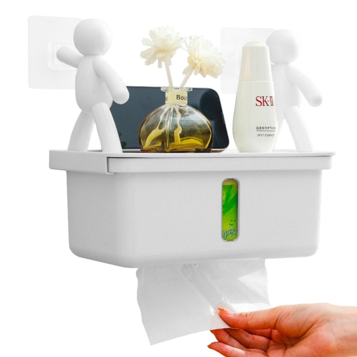 GENERICO - Repisa Flotante Organizador Multifuncional Bandeja con Cajón para Baño