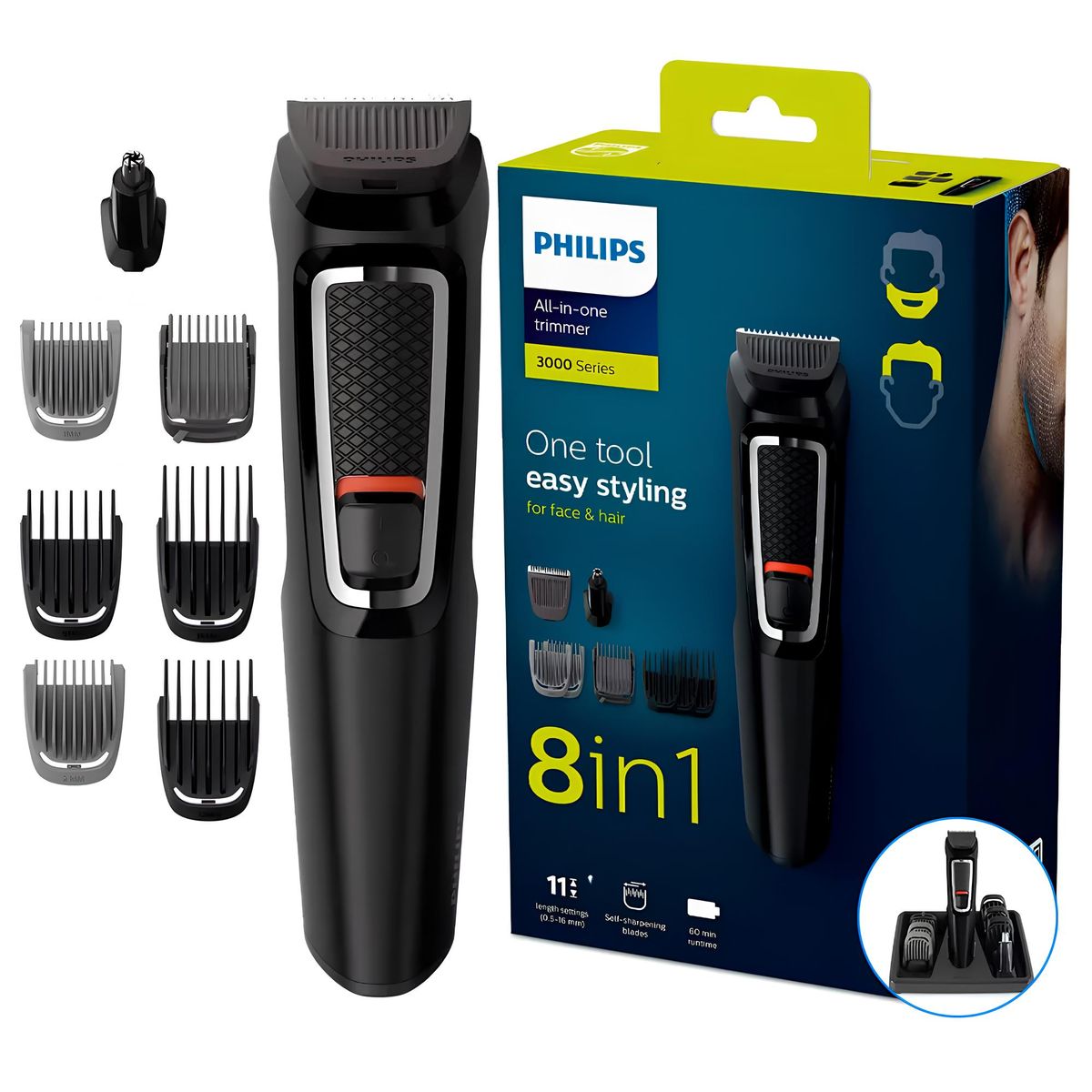 PHILIPS - AFEITADORA MULTIGROOM PHILIPS MG3731 8 EN 1