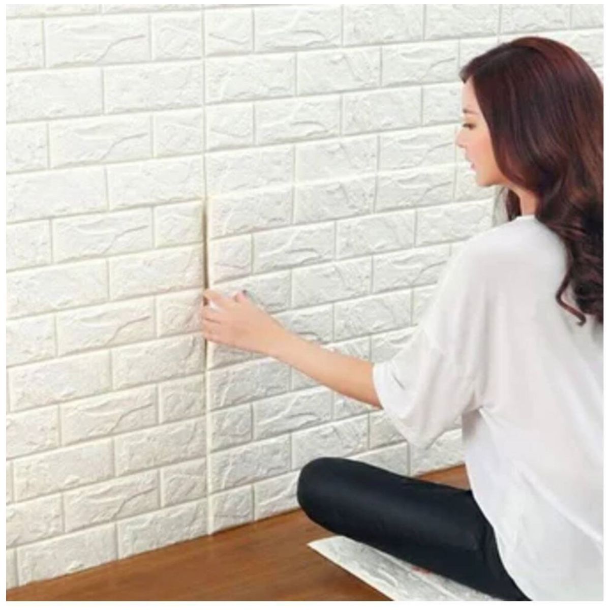 INSPIRA MARKET - Pack x 12 Papel Mural En 3D Espuma Decorativa Adhesiva 3mm de Espesor