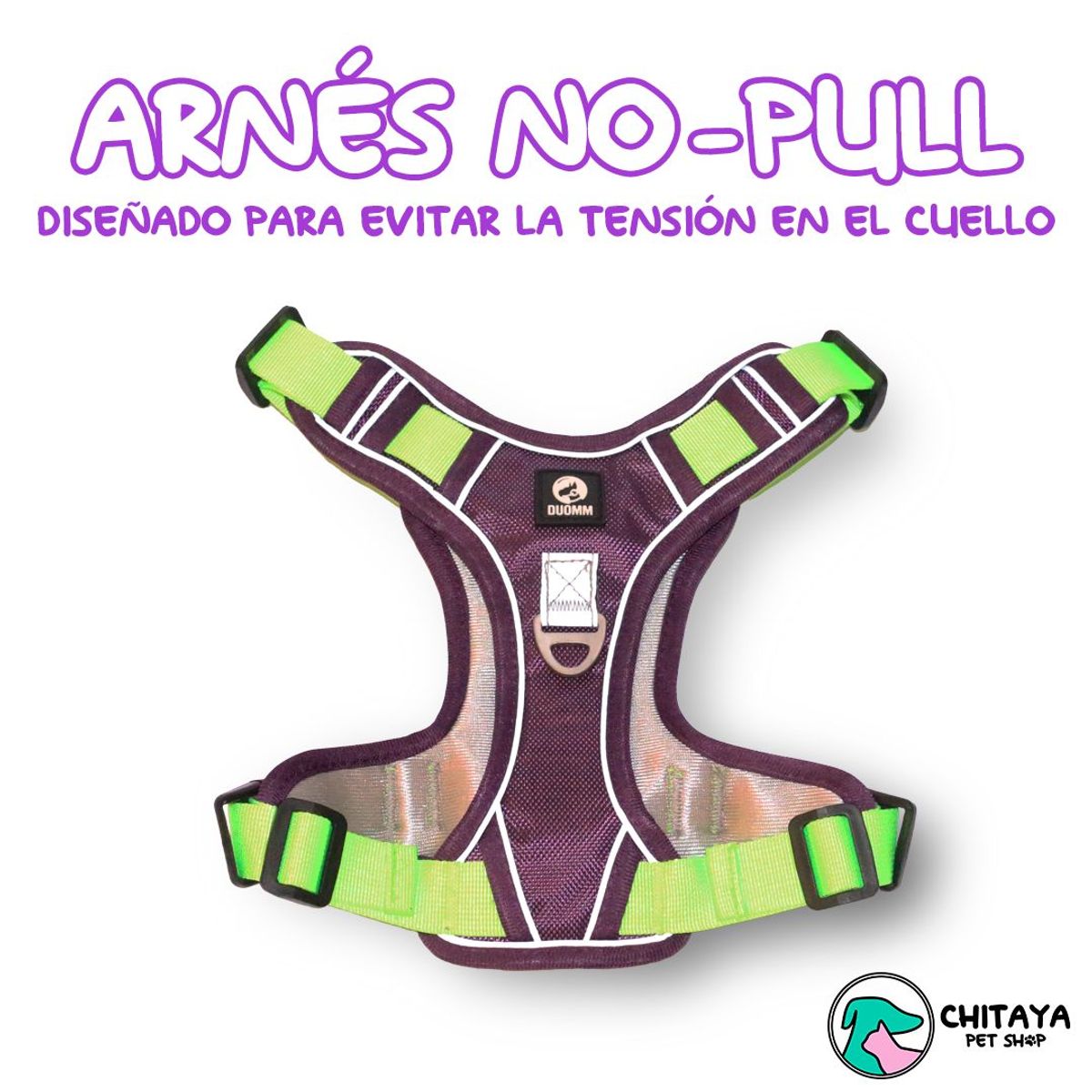 CHITAYA PET SHOP - Arnés no-pull y correa Chitaya Pet Shop - Morado - Small
