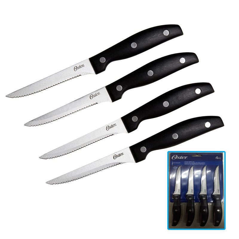OSTER - Set de Cuchillos Steak Knife 4 Piezas Acero