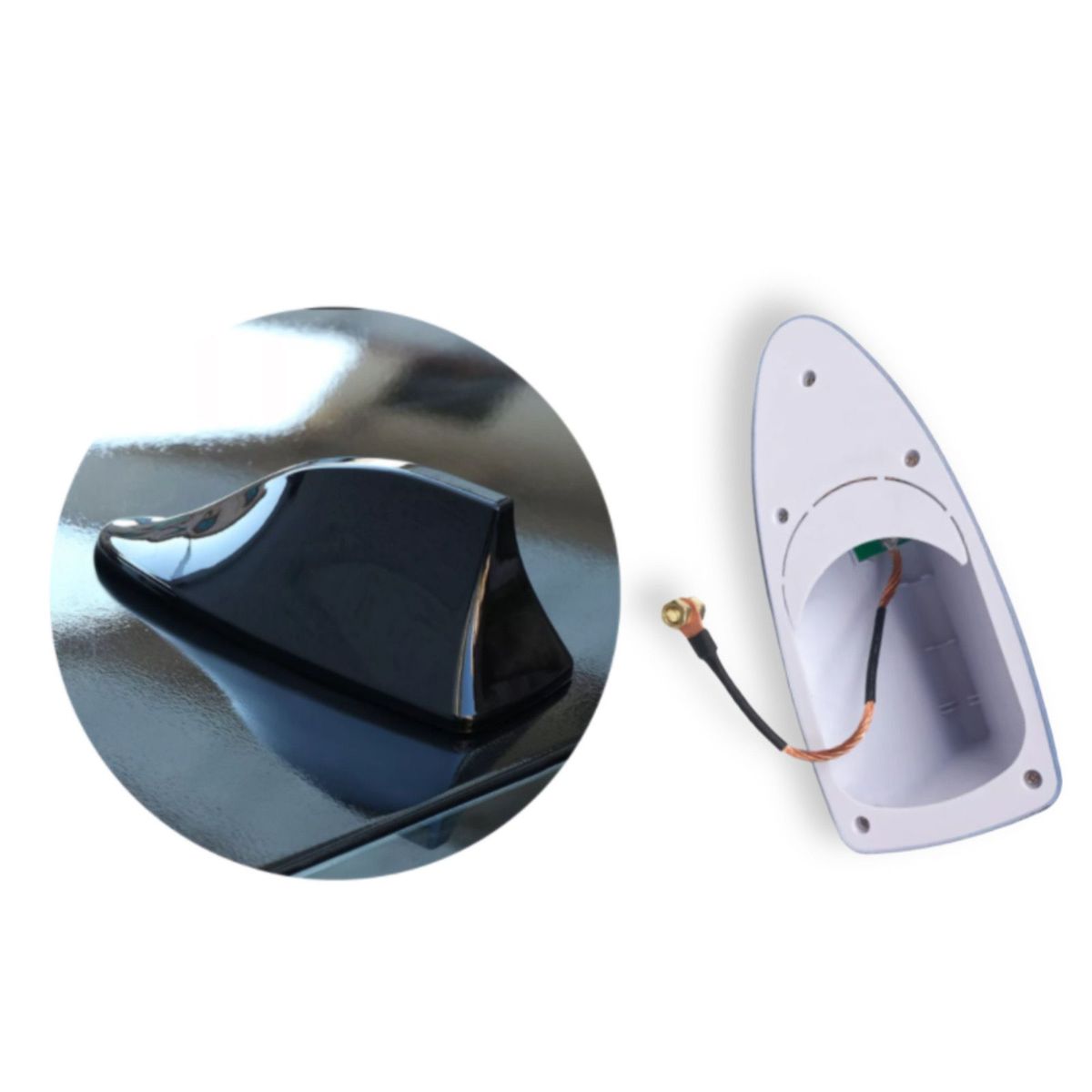GENERICO - Antena para Auto - Modelo Tiburon Negro
