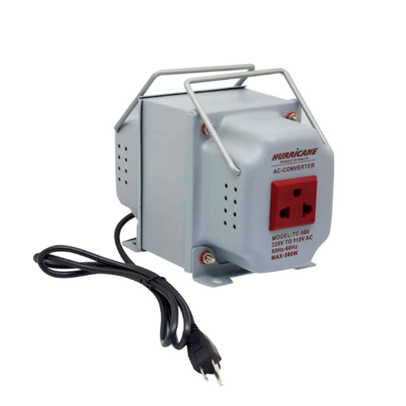 HURRICANE - Transformador Voltaje 220v A 110v (500w) 500 Watts TC-500