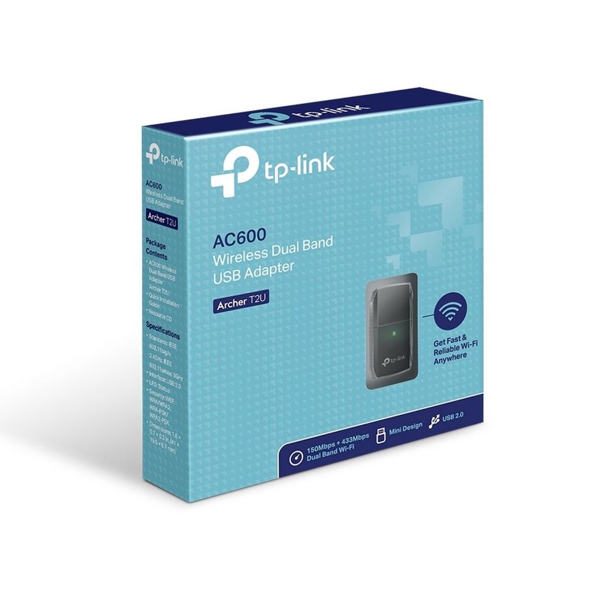 TP LINK - TP-Link Adaptador inalámbrico USB de banda dual AC600 - Archer T2U