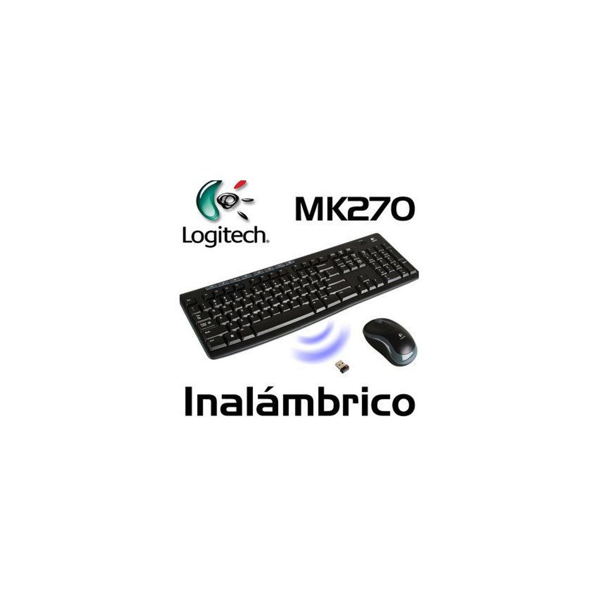 LOGITECH - Teclado  mouse inalambrico logitech mk270 - negro