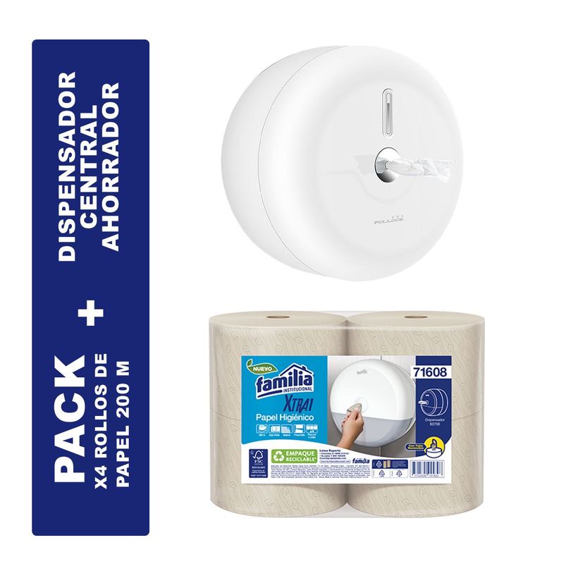 EXORIAM - Combo de Dispensador de papel higienico  Papel Ahorrador