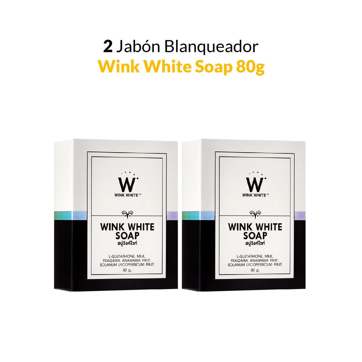 GENERICO - 2 Jabones Blanqueador Wink White Soap.