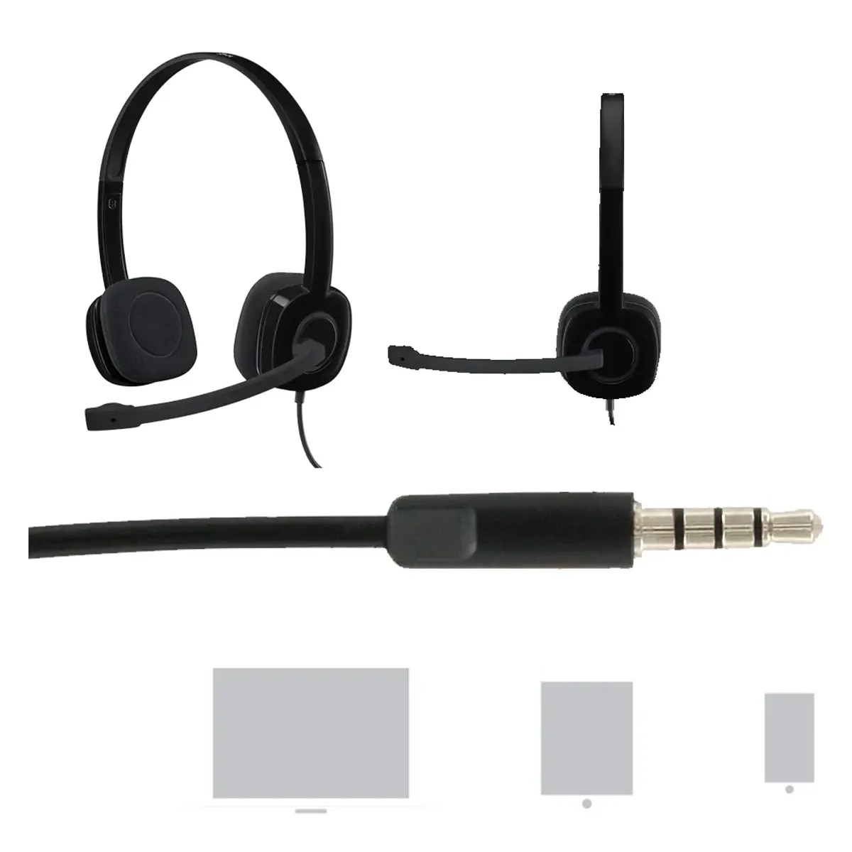 LOGITECH - AUDÍFONOS H151 CON MICRÓFONO LOGITECH STEREO NEGRO