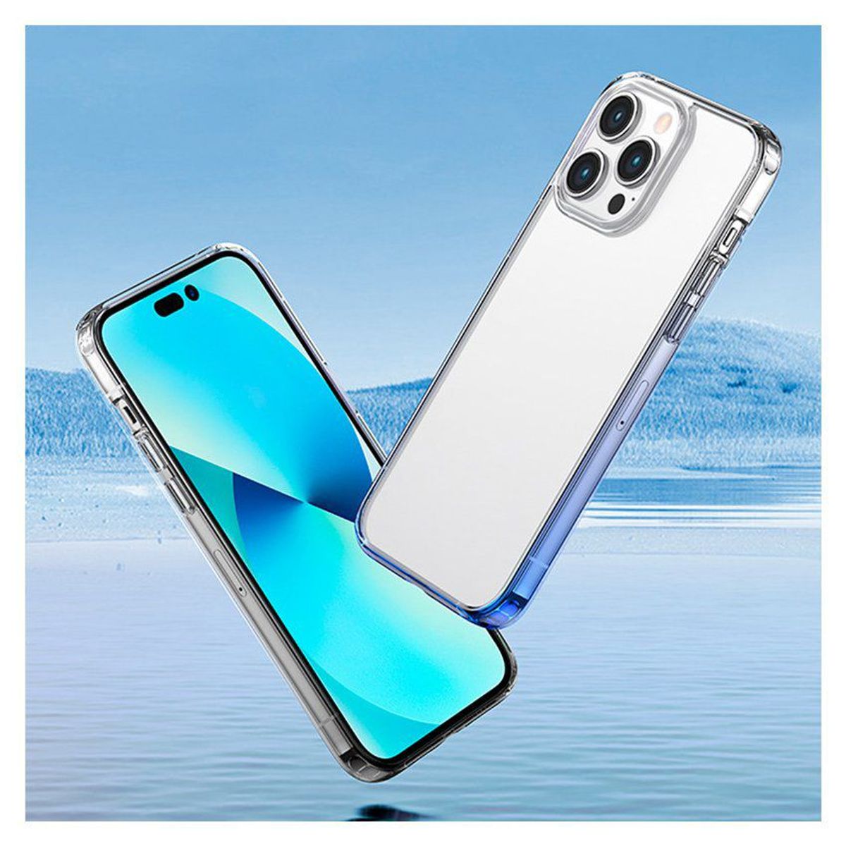 USAMS - Case binz para iphone 14 pro max 6.7" azul (3 cámaras)